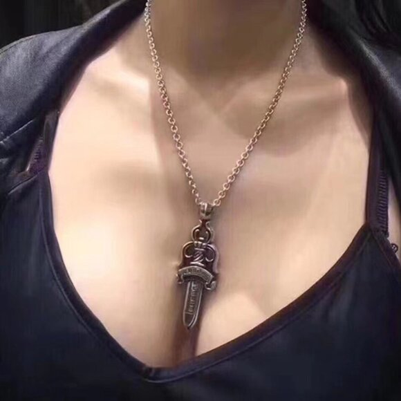 Chrome Heart Great Sword Thick Necklace - Picture 7 of 14